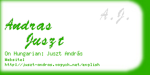 andras juszt business card